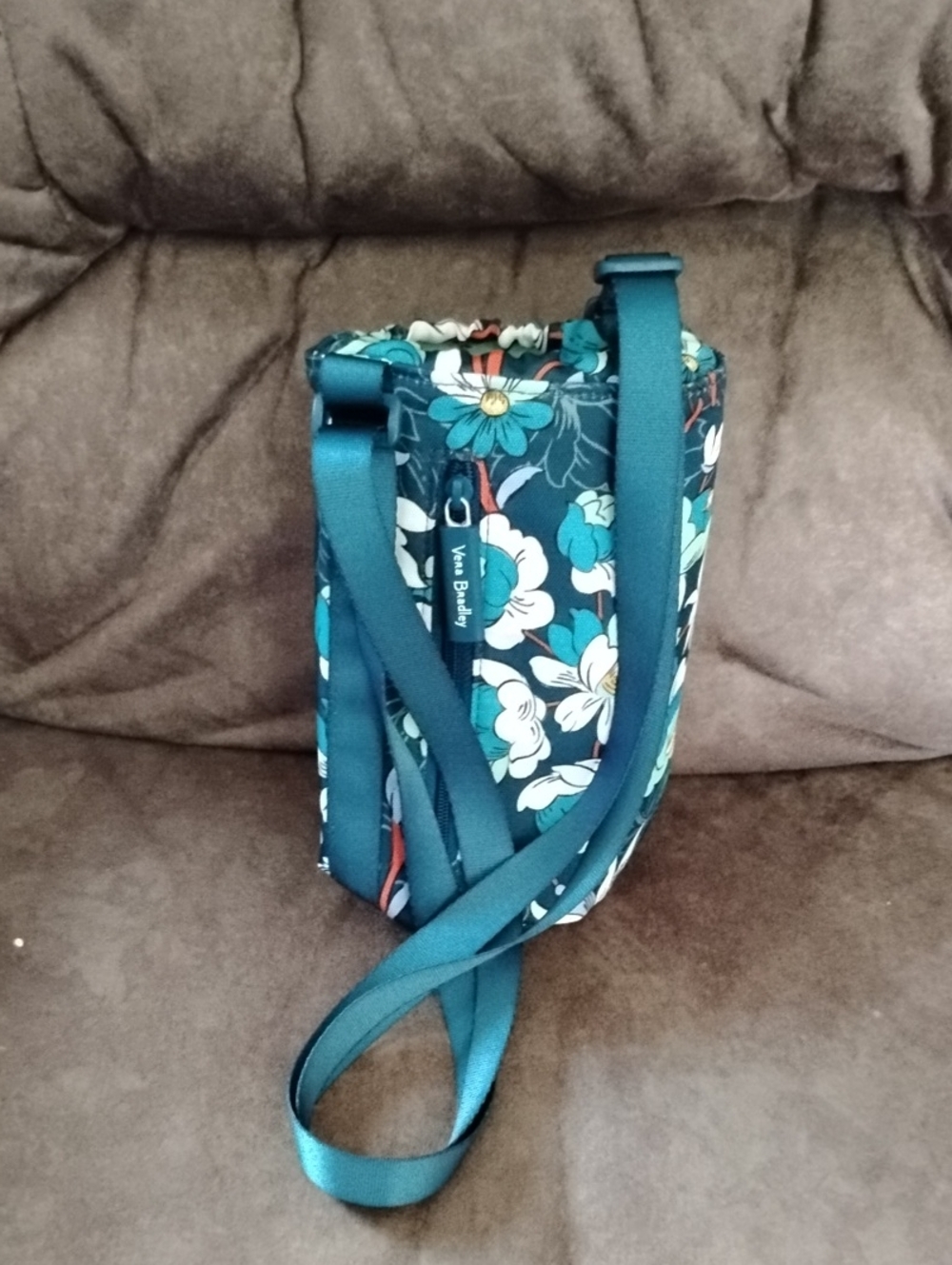Vera Bradley Teal Floral Water Crossbody Bag